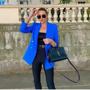 ZARA DOUBLE BREASTED BALMAIN STYLE BLAZER